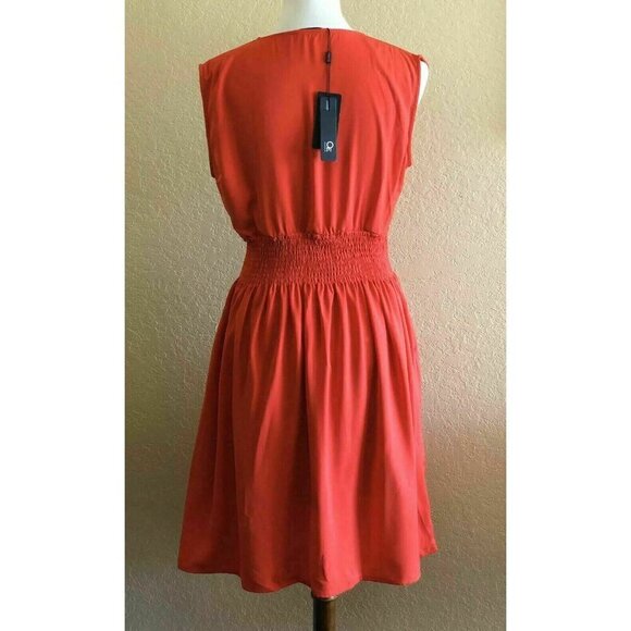 OUGES Women Sleeveless A-line Pocket Party Cocktail Dress Orange Size XL NG23 - Picture 5 of 8